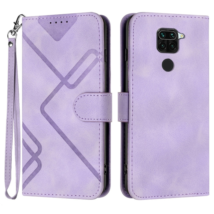 Estuche para teléfono de cuero con patrón de línea y sensación de piel, For Xiaomi Redmi Note 10S 4G Global, For Xiaomi Redmi Note 10 Pro Max, For Xiaomi Redmi Note 10 Pro 4G Global, For Xiaomi Redmi Note 10 4G Global, For Xiaomi Poco M3/Redmi 9T      ...