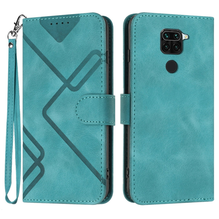 Estuche para teléfono de cuero con patrón de línea y sensación de piel, For Xiaomi Redmi Note 10S 4G Global, For Xiaomi Redmi Note 10 Pro Max, For Xiaomi Redmi Note 10 Pro 4G Global, For Xiaomi Redmi Note 10 4G Global, For Xiaomi Poco M3/Redmi 9T      ...