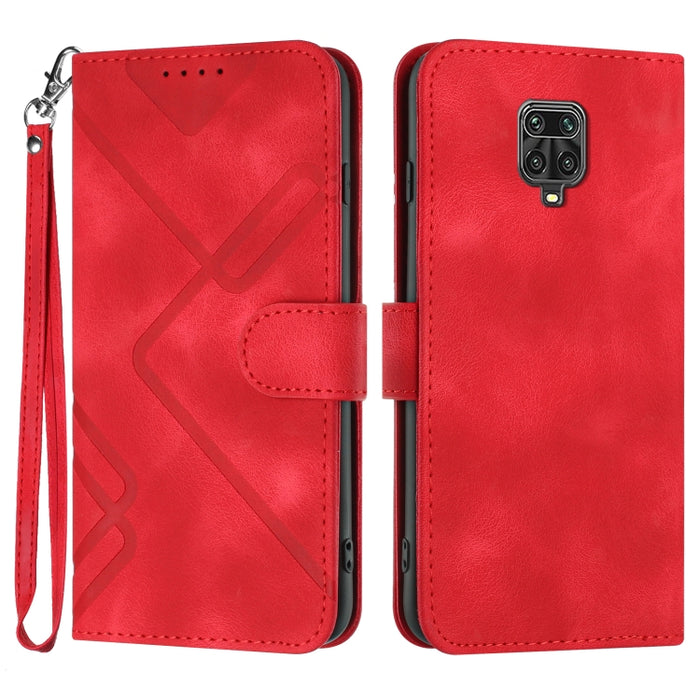 Estuche para teléfono de cuero con patrón de línea y sensación de piel, For Xiaomi Redmi Note 10S 4G Global, For Xiaomi Redmi Note 10 Pro Max, For Xiaomi Redmi Note 10 Pro 4G Global, For Xiaomi Redmi Note 10 4G Global, For Xiaomi Poco M3/Redmi 9T      ...