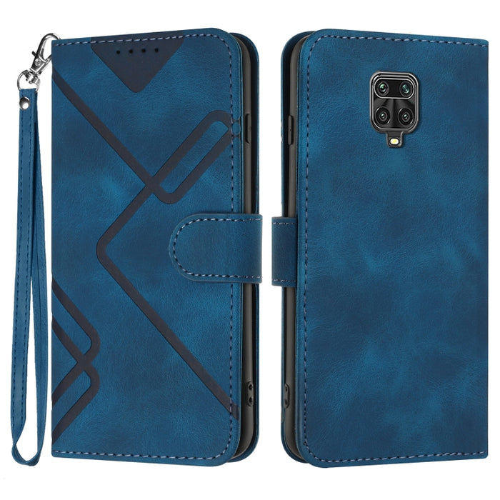 Estuche para teléfono de cuero con patrón de línea y sensación de piel, For Xiaomi Redmi Note 10S 4G Global, For Xiaomi Redmi Note 10 Pro Max, For Xiaomi Redmi Note 10 Pro 4G Global, For Xiaomi Redmi Note 10 4G Global, For Xiaomi Poco M3/Redmi 9T      ...