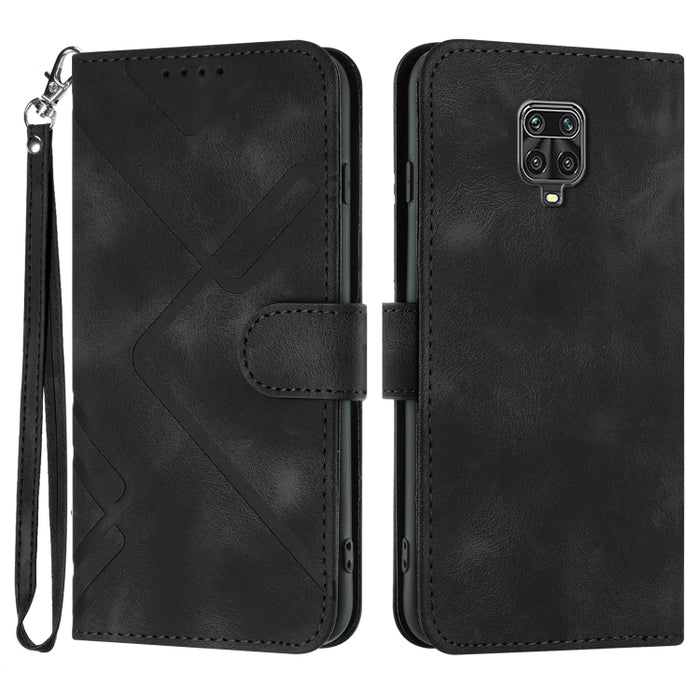Estuche para teléfono de cuero con patrón de línea y sensación de piel, For Xiaomi Redmi Note 10S 4G Global, For Xiaomi Redmi Note 10 Pro Max, For Xiaomi Redmi Note 10 Pro 4G Global, For Xiaomi Redmi Note 10 4G Global, For Xiaomi Poco M3/Redmi 9T      ...