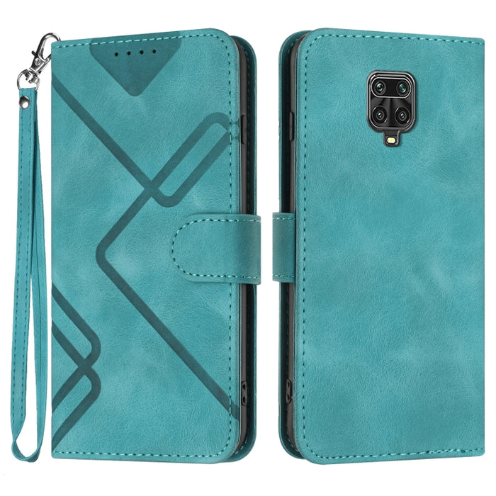 Estuche para teléfono de cuero con patrón de línea y sensación de piel, For Xiaomi Redmi Note 10S 4G Global, For Xiaomi Redmi Note 10 Pro Max, For Xiaomi Redmi Note 10 Pro 4G Global, For Xiaomi Redmi Note 10 4G Global, For Xiaomi Poco M3/Redmi 9T      ...