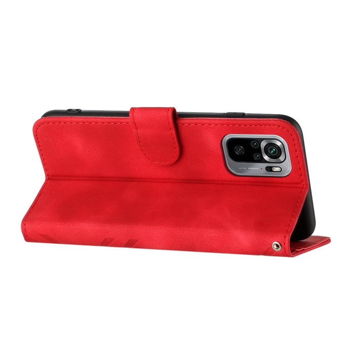 Estuche para teléfono de cuero con patrón de línea y sensación de piel, For Xiaomi Redmi Note 10S 4G Global, For Xiaomi Redmi Note 10 Pro Max, For Xiaomi Redmi Note 10 Pro 4G Global, For Xiaomi Redmi Note 10 4G Global, For Xiaomi Poco M3/Redmi 9T      ...