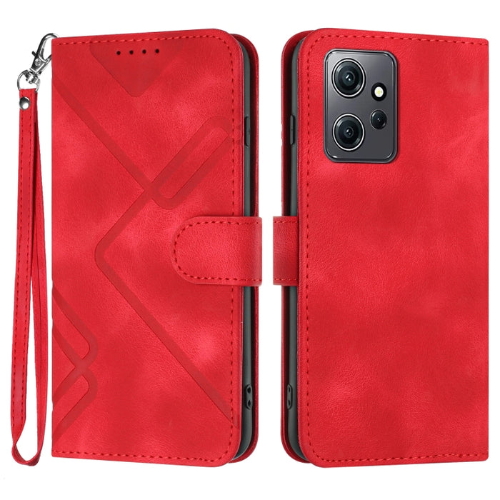 Estuche para teléfono de cuero con patrón de línea y sensación de piel, For Xiaomi Redmi Note 13 Pro 4G, For Xiaomi Redmi Note 13 4G, For Xiaomi Redmi 13C, For Xiaomi Redmi K70E, For Xiaomi 14 Pro, For Xiaomi 14, For Xiaomi Redmi K70                   ...