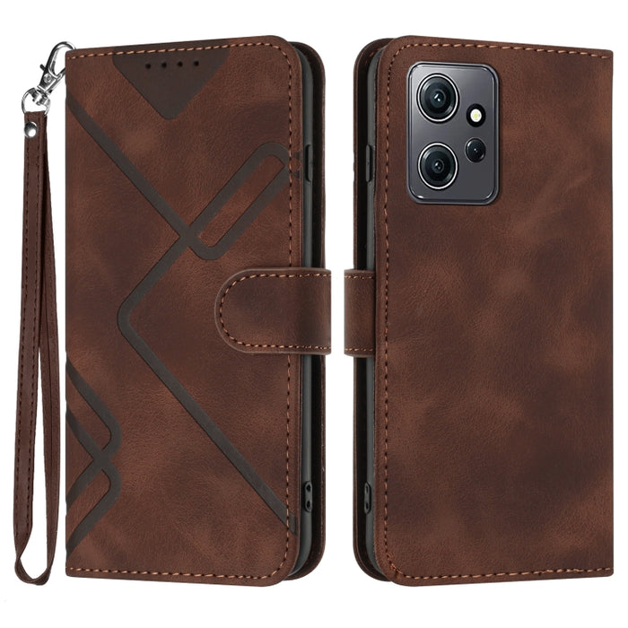 Estuche para teléfono de cuero con patrón de línea y sensación de piel, For Xiaomi Redmi Note 13 Pro 4G, For Xiaomi Redmi Note 13 4G, For Xiaomi Redmi 13C, For Xiaomi Redmi K70E, For Xiaomi 14 Pro, For Xiaomi 14, For Xiaomi Redmi K70                   ...