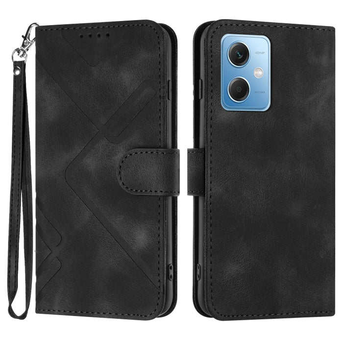 Estuche para teléfono de cuero con patrón de línea y sensación de piel, For Xiaomi Redmi Note 13 Pro 4G, For Xiaomi Redmi Note 13 4G, For Xiaomi Redmi 13C, For Xiaomi Redmi K70E, For Xiaomi 14 Pro, For Xiaomi 14, For Xiaomi Redmi K70                   ...
