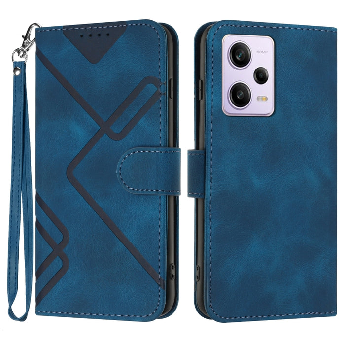 Estuche para teléfono de cuero con patrón de línea y sensación de piel, For Xiaomi Redmi Note 13 Pro 4G, For Xiaomi Redmi Note 13 4G, For Xiaomi Redmi 13C, For Xiaomi Redmi K70E, For Xiaomi 14 Pro, For Xiaomi 14, For Xiaomi Redmi K70                   ...