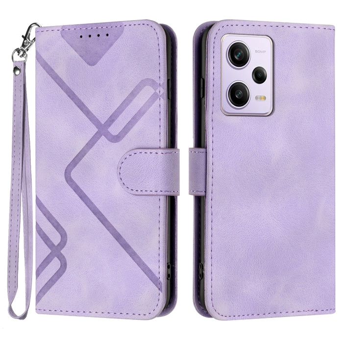 Estuche para teléfono de cuero con patrón de línea y sensación de piel, For Xiaomi Redmi Note 13 Pro 4G, For Xiaomi Redmi Note 13 4G, For Xiaomi Redmi 13C, For Xiaomi Redmi K70E, For Xiaomi 14 Pro, For Xiaomi 14, For Xiaomi Redmi K70                   ...