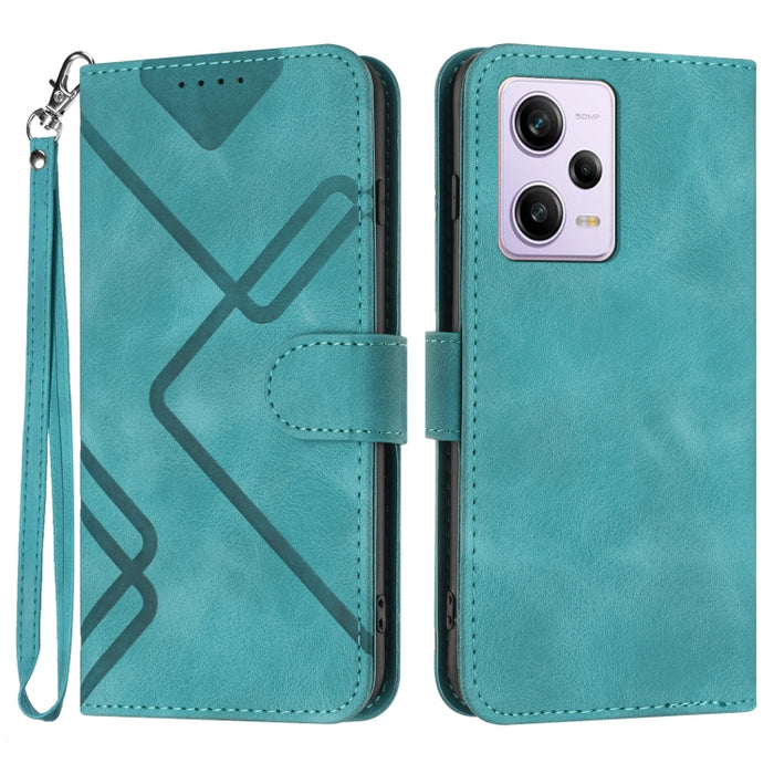 Estuche para teléfono de cuero con patrón de línea y sensación de piel, For Xiaomi Redmi Note 13 Pro 4G, For Xiaomi Redmi Note 13 4G, For Xiaomi Redmi 13C, For Xiaomi Redmi K70E, For Xiaomi 14 Pro, For Xiaomi 14, For Xiaomi Redmi K70                   ...