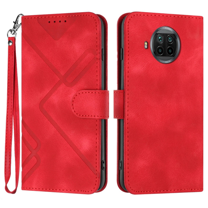 Estuche para teléfono de cuero con patrón de línea y sensación de piel, For Xiaomi Redmi Note 10S 4G Global, For Xiaomi Redmi Note 10 Pro Max, For Xiaomi Redmi Note 10 Pro 4G Global, For Xiaomi Redmi Note 10 4G Global, For Xiaomi Poco M3/Redmi 9T      ...
