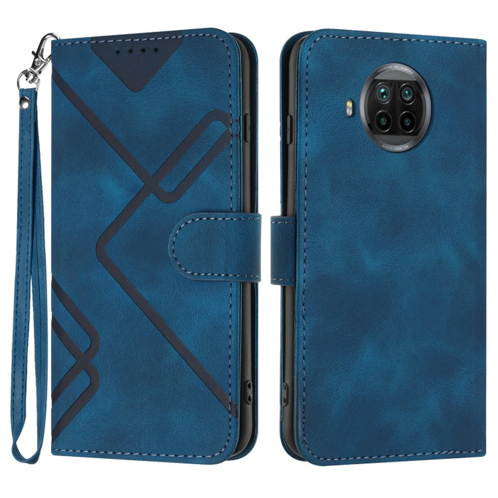 Estuche para teléfono de cuero con patrón de línea y sensación de piel, For Xiaomi Redmi Note 10S 4G Global, For Xiaomi Redmi Note 10 Pro Max, For Xiaomi Redmi Note 10 Pro 4G Global, For Xiaomi Redmi Note 10 4G Global, For Xiaomi Poco M3/Redmi 9T      ...