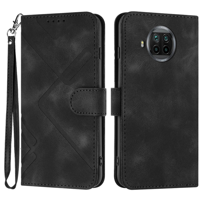 Estuche para teléfono de cuero con patrón de línea y sensación de piel, For Xiaomi Redmi Note 10S 4G Global, For Xiaomi Redmi Note 10 Pro Max, For Xiaomi Redmi Note 10 Pro 4G Global, For Xiaomi Redmi Note 10 4G Global, For Xiaomi Poco M3/Redmi 9T      ...