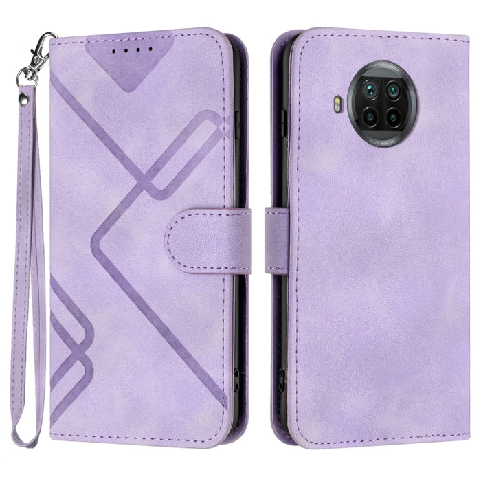 Estuche para teléfono de cuero con patrón de línea y sensación de piel, For Xiaomi Redmi Note 10S 4G Global, For Xiaomi Redmi Note 10 Pro Max, For Xiaomi Redmi Note 10 Pro 4G Global, For Xiaomi Redmi Note 10 4G Global, For Xiaomi Poco M3/Redmi 9T      ...