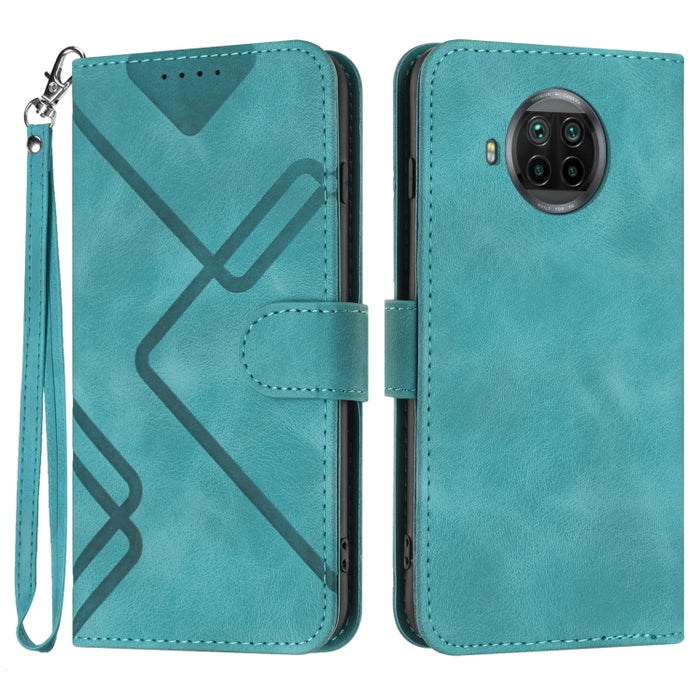 Estuche para teléfono de cuero con patrón de línea y sensación de piel, For Xiaomi Redmi Note 10S 4G Global, For Xiaomi Redmi Note 10 Pro Max, For Xiaomi Redmi Note 10 Pro 4G Global, For Xiaomi Redmi Note 10 4G Global, For Xiaomi Poco M3/Redmi 9T      ...