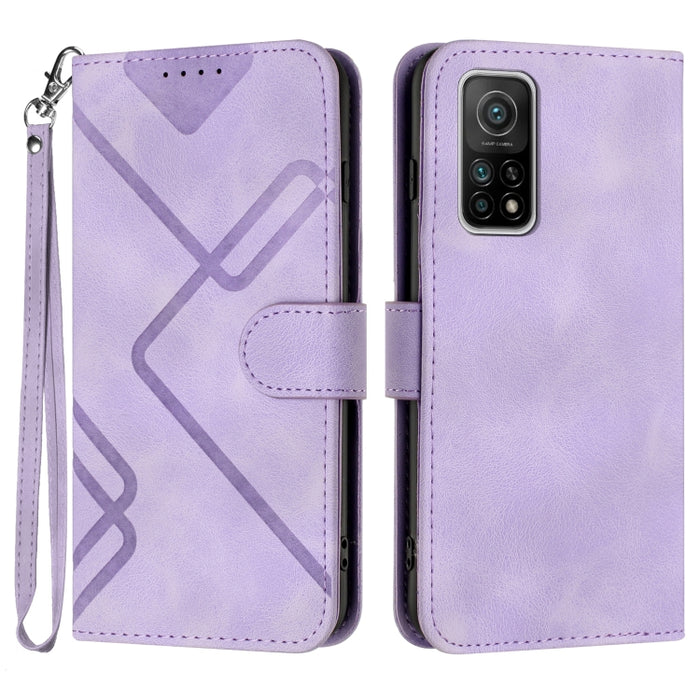 Estuche para teléfono de cuero con patrón de línea y sensación de piel, For Xiaomi Redmi Note 10S 4G Global, For Xiaomi Redmi Note 10 Pro Max, For Xiaomi Redmi Note 10 Pro 4G Global, For Xiaomi Redmi Note 10 4G Global, For Xiaomi Poco M3/Redmi 9T      ...
