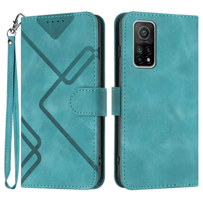 Estuche para teléfono de cuero con patrón de línea y sensación de piel, For Xiaomi Redmi Note 10S 4G Global, For Xiaomi Redmi Note 10 Pro Max, For Xiaomi Redmi Note 10 Pro 4G Global, For Xiaomi Redmi Note 10 4G Global, For Xiaomi Poco M3/Redmi 9T      ...