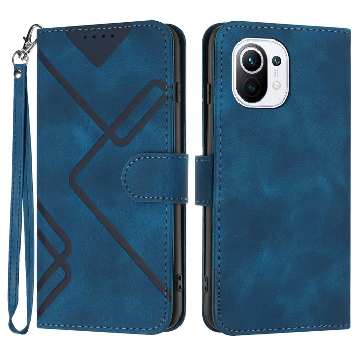 Estuche para teléfono de cuero con patrón de línea y sensación de piel, For Xiaomi Redmi Note 10S 4G Global, For Xiaomi Redmi Note 10 Pro Max, For Xiaomi Redmi Note 10 Pro 4G Global, For Xiaomi Redmi Note 10 4G Global, For Xiaomi Poco M3/Redmi 9T      ...