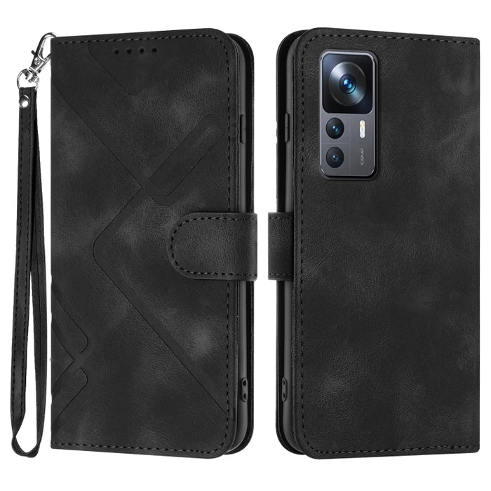 Estuche para teléfono de cuero con patrón de línea y sensación de piel, For Xiaomi Redmi Note 13 Pro 4G, For Xiaomi Redmi Note 13 4G, For Xiaomi Redmi 13C, For Xiaomi Redmi K70E, For Xiaomi 14 Pro, For Xiaomi 14, For Xiaomi Redmi K70                   ...