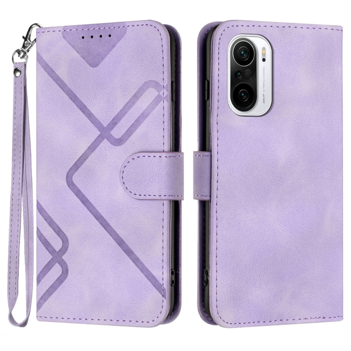 Estuche para teléfono de cuero con patrón de línea y sensación de piel, For Xiaomi Poco M5, For Xiaomi Poco M5s 4G Global, For Xiaomi Redmi Note 11 Pro 4G/5G Global, For Xiaomi Redmi Note 11SE 4G India, For Xiaomi Redmi 10 Power, For Xiaomi Redmi 10A 4...