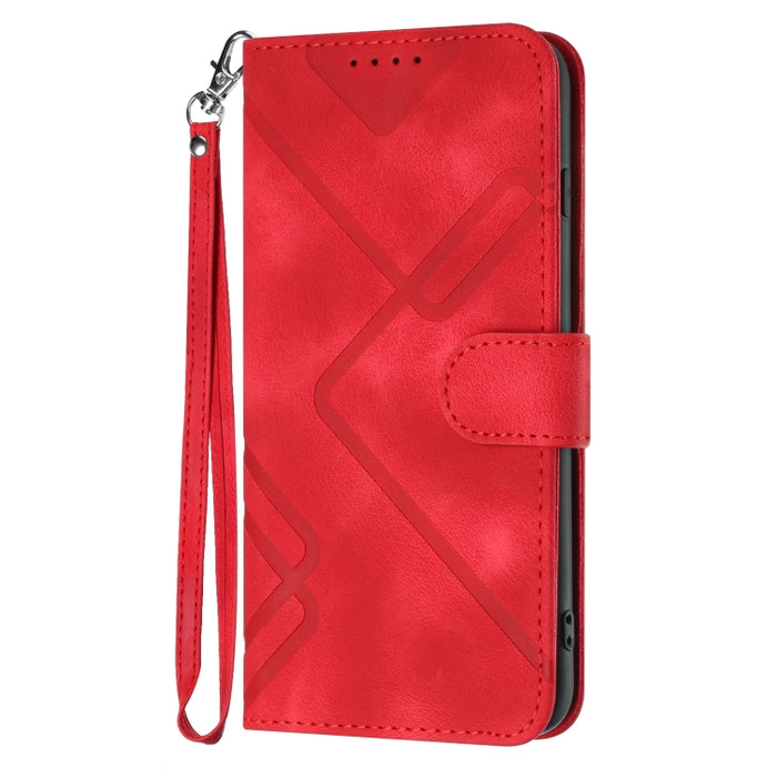 Estuche para teléfono de cuero con patrón de línea y sensación de piel, For Xiaomi Redmi Note 13 Pro 4G, For Xiaomi Redmi Note 13 4G, For Xiaomi Redmi 13C, For Xiaomi Redmi K70E, For Xiaomi 14 Pro, For Xiaomi 14, For Xiaomi Redmi K70                   ...