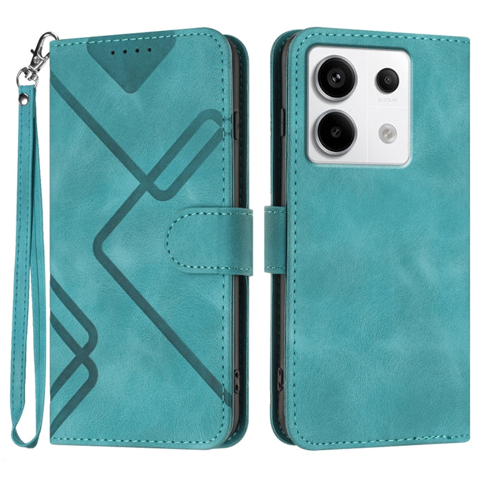 Estuche para teléfono de cuero con patrón de línea y sensación de piel, For Xiaomi Redmi Note 13 Pro 4G, For Xiaomi Redmi Note 13 4G, For Xiaomi Redmi 13C, For Xiaomi Redmi K70E, For Xiaomi 14 Pro, For Xiaomi 14, For Xiaomi Redmi K70                   ...