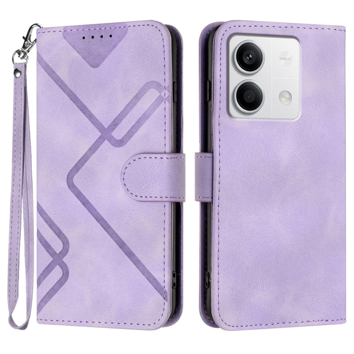Estuche para teléfono de cuero con patrón de línea y sensación de piel, For Xiaomi Redmi Note 13 Pro 4G, For Xiaomi Redmi Note 13 4G, For Xiaomi Redmi 13C, For Xiaomi Redmi K70E, For Xiaomi 14 Pro, For Xiaomi 14, For Xiaomi Redmi K70                   ...