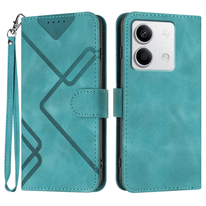 Estuche para teléfono de cuero con patrón de línea y sensación de piel, For Xiaomi Redmi Note 13 Pro 4G, For Xiaomi Redmi Note 13 4G, For Xiaomi Redmi 13C, For Xiaomi Redmi K70E, For Xiaomi 14 Pro, For Xiaomi 14, For Xiaomi Redmi K70                   ...
