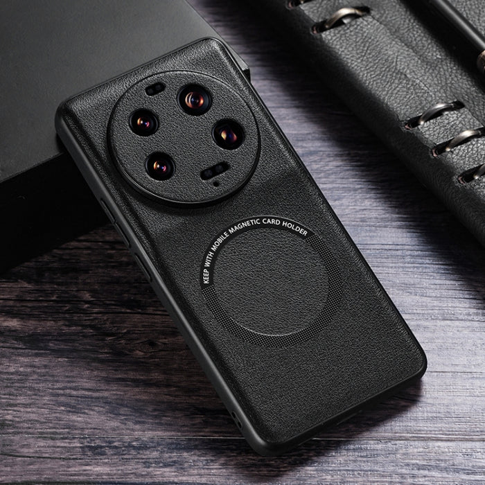 Estuche magnético MagSafe para teléfono con textura de tela PU, For Xiaomi 13 Ultra