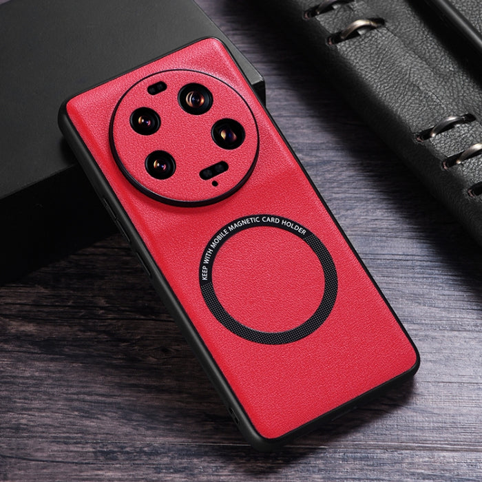 Estuche magnético MagSafe para teléfono con textura de tela PU, For Xiaomi 13 Ultra