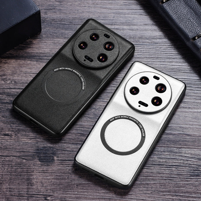 Estuche magnético MagSafe para teléfono con textura de tela PU, For Xiaomi 13 Ultra