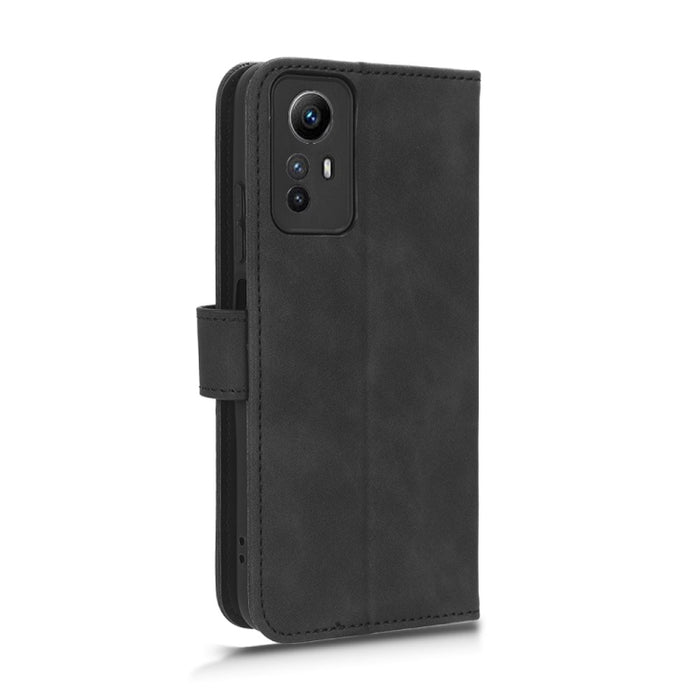 Estuche para teléfono de cuero con tapa magnética Skin Feel, For Xiaomi Redmi Note 12S 4G