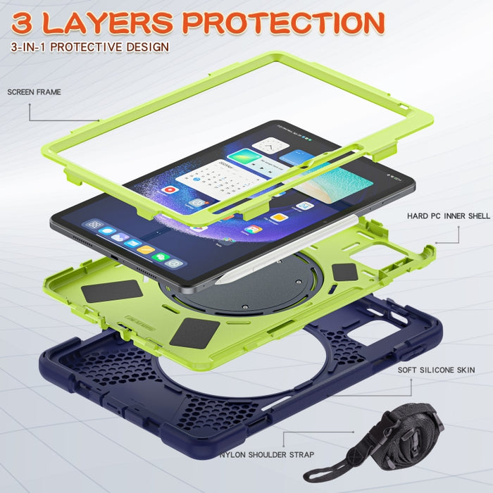 Funda híbrida de silicona para PC con soporte y correa para el hombro, For Xiaomi Pad 6 / 6 Pro
