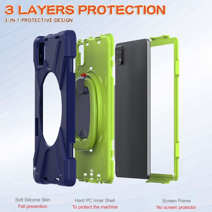 Funda híbrida de silicona para PC con soporte y correa para el hombro, For Xiaomi Pad 6 / 6 Pro