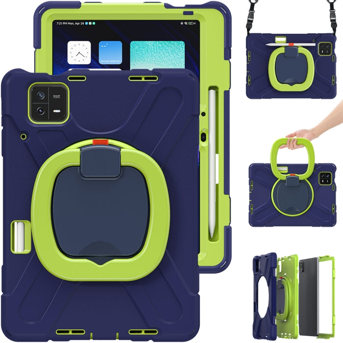 Funda híbrida de silicona para PC con soporte y correa para el hombro, For Xiaomi Pad 6 / 6 Pro
