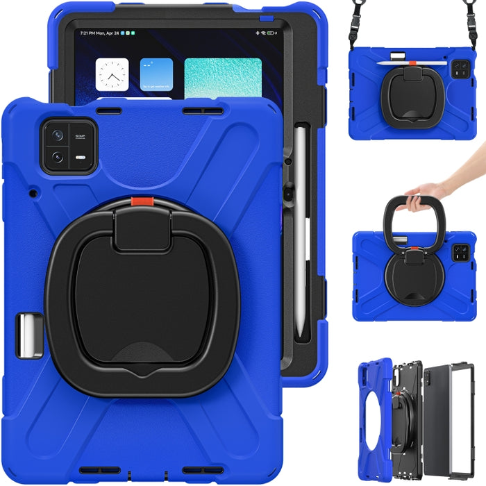 Funda híbrida de silicona para PC con soporte y correa para el hombro, For Xiaomi Pad 6 / 6 Pro