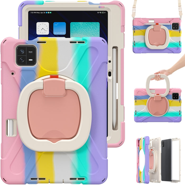 Funda híbrida de silicona para PC con soporte y correa para el hombro, For Xiaomi Pad 6 / 6 Pro