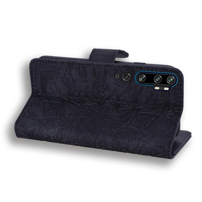 Estuche de cuero de PU con tapa horizontal con patrón de girasol en relieve con soporte y ranuras para tarjetas y billetera y cordón, For Xiaomi Redmi Note 9s, For  Xiaomi Redmi Note 9 Pro, For Xiaomi Redmi Note 9 Pro Max                               ...