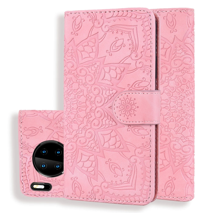 Estuche de cuero de PU con tapa horizontal con patrón de girasol en relieve con soporte y ranuras para tarjetas y billetera y cordón, For Xiaomi Redmi Note 9s, For  Xiaomi Redmi Note 9 Pro, For Xiaomi Redmi Note 9 Pro Max                               ...