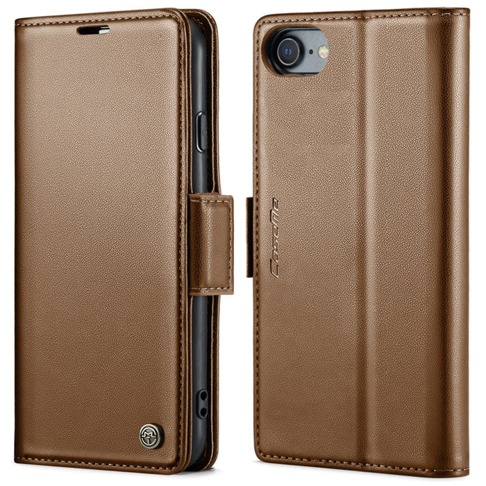 CaseMe 023 Mariposa Hebilla Litchi Textura RFID Funda de cuero antirrobo para teléfono