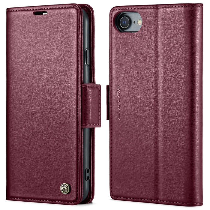 CaseMe 023 Mariposa Hebilla Litchi Textura RFID Funda de cuero antirrobo para teléfono