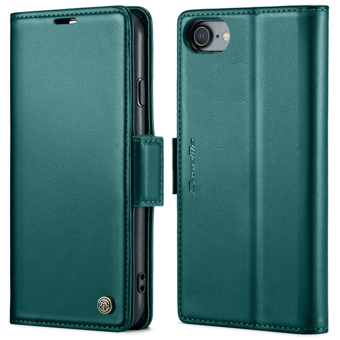 CaseMe 023 Mariposa Hebilla Litchi Textura RFID Funda de cuero antirrobo para teléfono