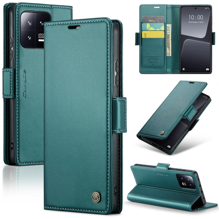 CaseMe 023 Mariposa Hebilla Litchi Textura RFID Funda de cuero antirrobo para teléfono, For Xiaomi Poco X5 Pro 5G, For Xiaomi Poco X5 5G, For Xiaomi Redmi 11A/12C, For Xiaomi 13 Lite, For Xiaomi 13 Pro, For Xiaomi 13                                    ...