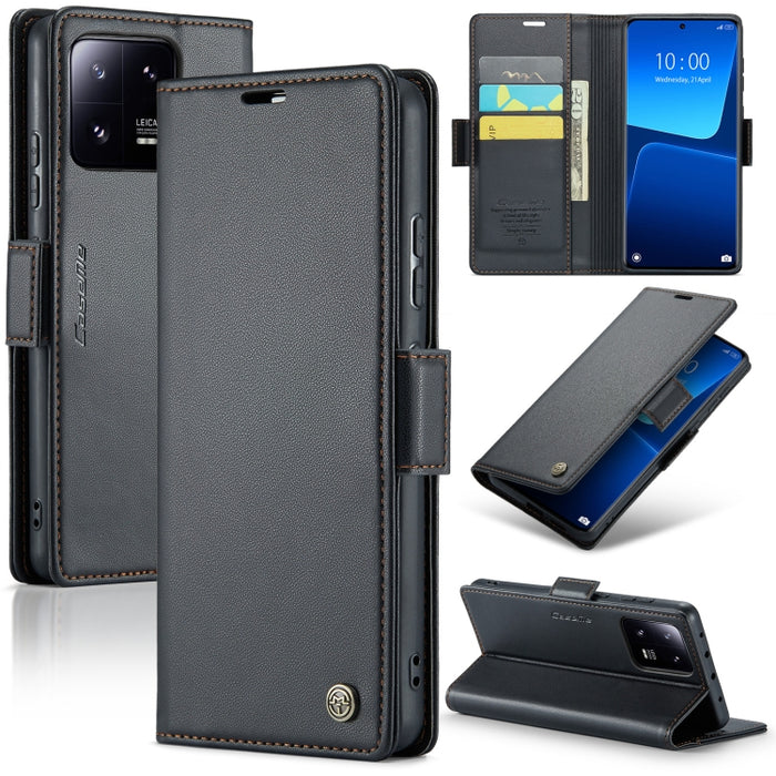 CaseMe 023 Mariposa Hebilla Litchi Textura RFID Funda de cuero antirrobo para teléfono, For Xiaomi Poco X5 Pro 5G, For Xiaomi Poco X5 5G, For Xiaomi Redmi 11A/12C, For Xiaomi 13 Lite, For Xiaomi 13 Pro, For Xiaomi 13                                    ...