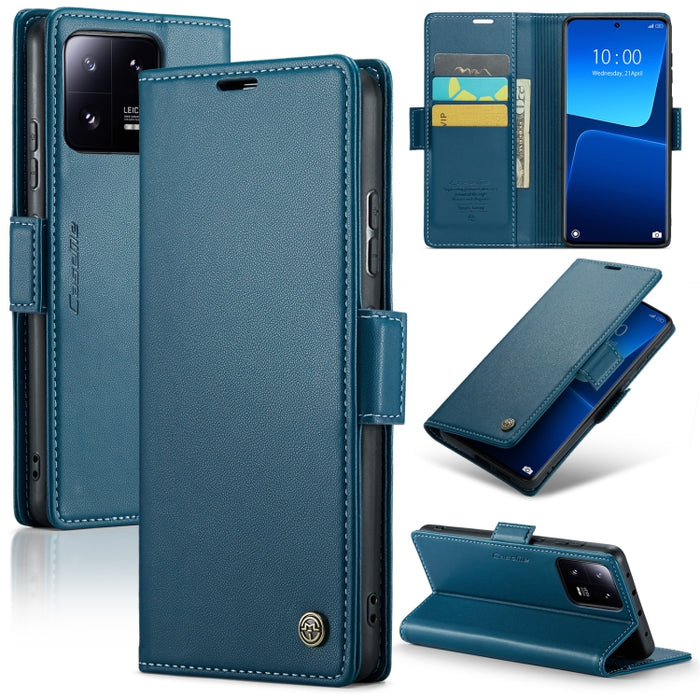 CaseMe 023 Mariposa Hebilla Litchi Textura RFID Funda de cuero antirrobo para teléfono, For Xiaomi Poco X5 Pro 5G, For Xiaomi Poco X5 5G, For Xiaomi Redmi 11A/12C, For Xiaomi 13 Lite, For Xiaomi 13 Pro, For Xiaomi 13                                    ...