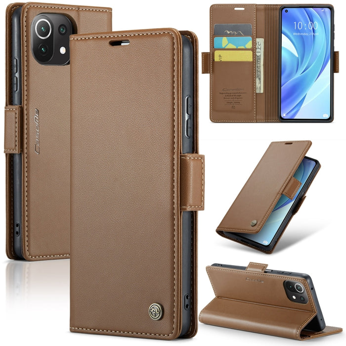 CaseMe 023 Mariposa Hebilla Litchi Textura RFID Funda de cuero antirrobo para teléfono, For Xiaomi Poco X5 Pro 5G, For Xiaomi Poco X5 5G, For Xiaomi Redmi 11A/12C, For Xiaomi 13 Lite, For Xiaomi 13 Pro, For Xiaomi 13                                    ...