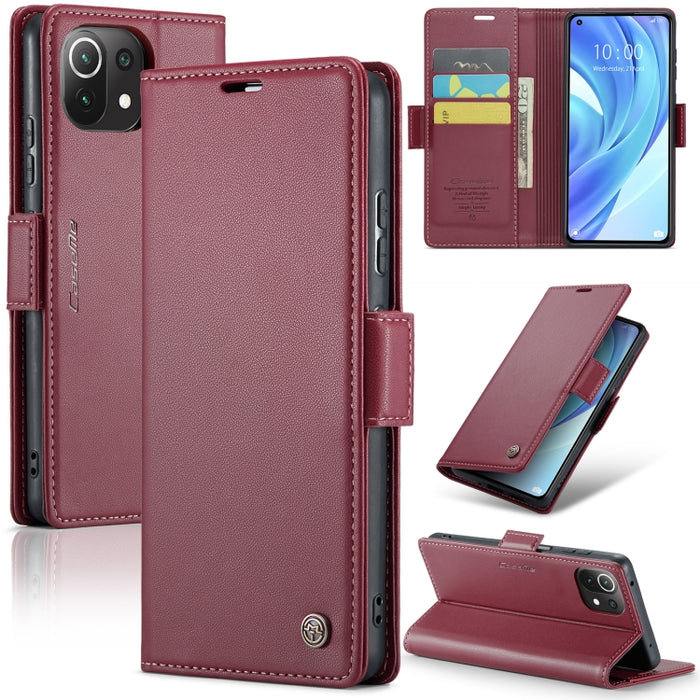 CaseMe 023 Mariposa Hebilla Litchi Textura RFID Funda de cuero antirrobo para teléfono, For Xiaomi Poco X5 Pro 5G, For Xiaomi Poco X5 5G, For Xiaomi Redmi 11A/12C, For Xiaomi 13 Lite, For Xiaomi 13 Pro, For Xiaomi 13                                    ...