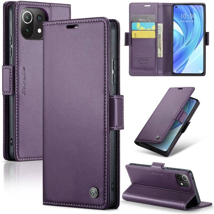 CaseMe 023 Mariposa Hebilla Litchi Textura RFID Funda de cuero antirrobo para teléfono, For Xiaomi Poco X5 Pro 5G, For Xiaomi Poco X5 5G, For Xiaomi Redmi 11A/12C, For Xiaomi 13 Lite, For Xiaomi 13 Pro, For Xiaomi 13                                    ...