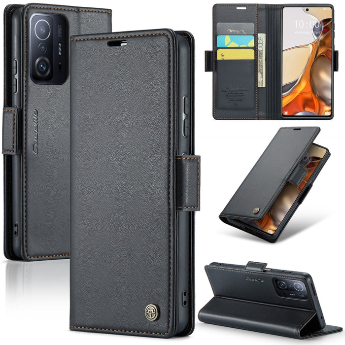 CaseMe 023 Mariposa Hebilla Litchi Textura RFID Funda de cuero antirrobo para teléfono, For Xiaomi Poco X5 Pro 5G, For Xiaomi Poco X5 5G, For Xiaomi Redmi 11A/12C, For Xiaomi 13 Lite, For Xiaomi 13 Pro, For Xiaomi 13                                    ...