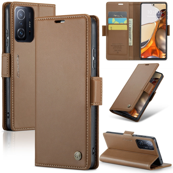 CaseMe 023 Mariposa Hebilla Litchi Textura RFID Funda de cuero antirrobo para teléfono, For Xiaomi Poco X5 Pro 5G, For Xiaomi Poco X5 5G, For Xiaomi Redmi 11A/12C, For Xiaomi 13 Lite, For Xiaomi 13 Pro, For Xiaomi 13                                    ...