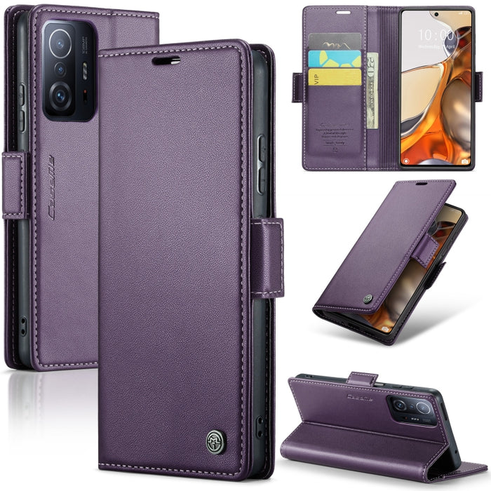 CaseMe 023 Mariposa Hebilla Litchi Textura RFID Funda de cuero antirrobo para teléfono, For Xiaomi Poco X5 Pro 5G, For Xiaomi Poco X5 5G, For Xiaomi Redmi 11A/12C, For Xiaomi 13 Lite, For Xiaomi 13 Pro, For Xiaomi 13                                    ...